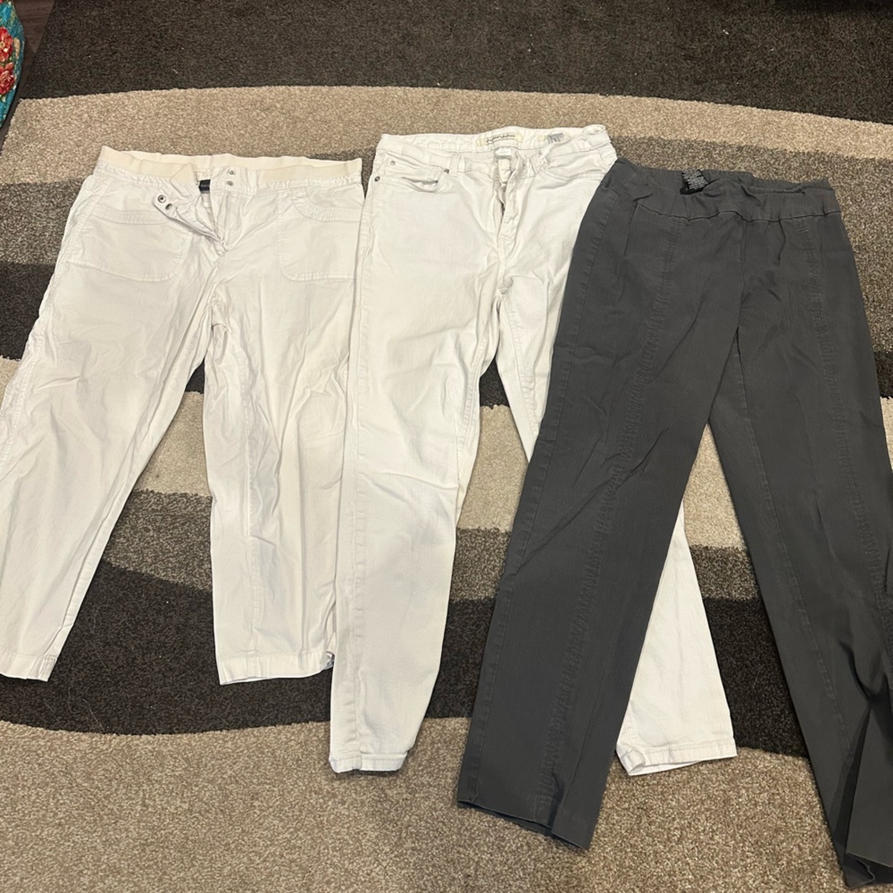 Men's Classic Pants - White and Gray